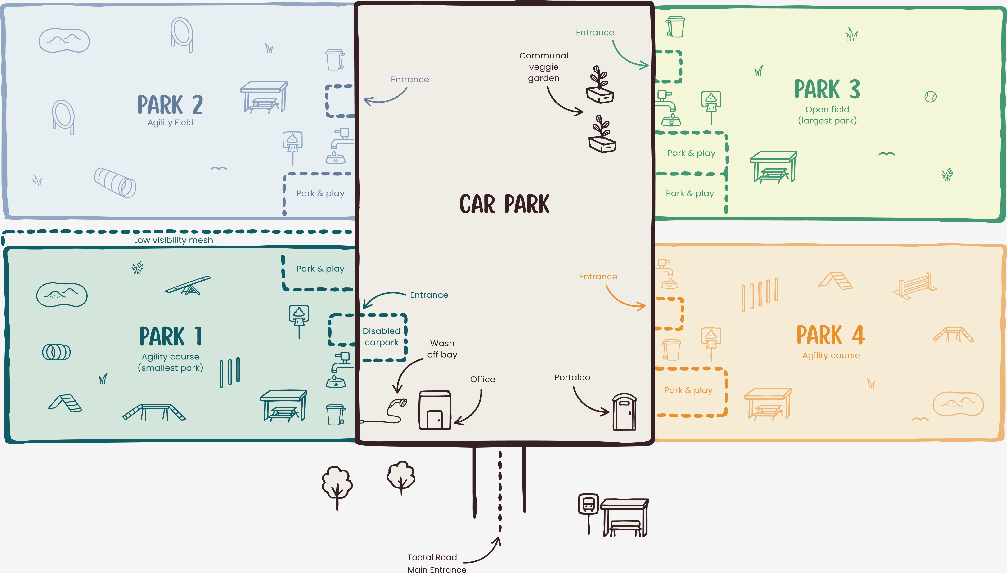 Doggy Play Park Map